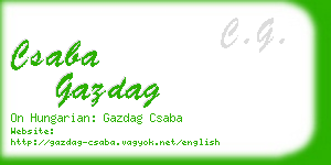 csaba gazdag business card